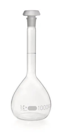 Balon cotat, cl. A, USP<31>, DURAN®, Sticlă transparentă, șlif standard NS 24/29