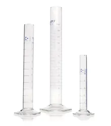 Cilindru gradat DURAN®-meas., cl. A, gradații albastre, 5 ml, gradații 0.1 ml, formă înaltă