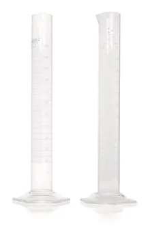 Cilindru gradat DURAN®-meas., cl.B, gradații albe, 10 ml, gradații 0.2 ml, formă înaltă