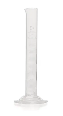 Cilindru gradat DURAN®-meas., cl.B, gradații albe, 25 ml, gradații 0.5 ml, formă înaltă