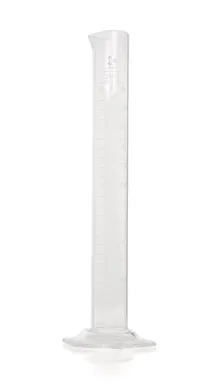Cilindru gradat DURAN®-meas., cl.B, gradații albe, 250 ml, gradații 2 ml, formă înaltă