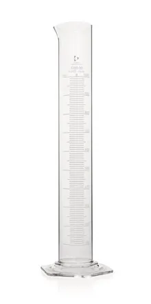 Cilindru gradat DURAN®-meas., cl.B, gradații albe, 1000 ml, gradații 10 ml, formă înaltă