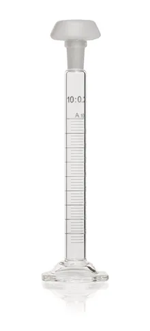 Cilindru gradat DURAN®-mixing 25 ml, cl. A, gradat albastru, subdiviziuni 0.5 ml, 2 bucăți