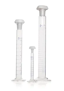 Cilindru gradat DURAN®-mixing 50 ml, cl. A, gradat albastru, subdiviziuni 1 ml, 2 bucăți