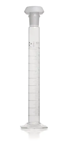 Cilindru gradat DURAN®-mixing 250 ml, cl. A, gradat albastru, subdiviziuni 2 ml, 2 bucăți