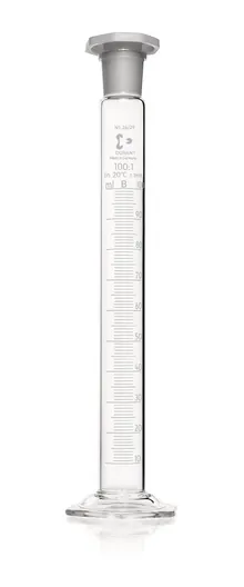 Cilindru gradat DURAN®-mixing 100 ml, cl. B, gradat alb, subdiviziuni 1 ml, 2 bucăți