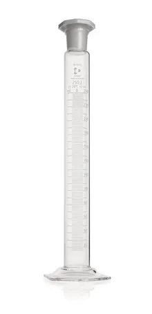 Cilindru gradat DURAN®-mixing 250 ml, cl. B, gradat alb, subdiviziuni 2 ml, 2 bucăți