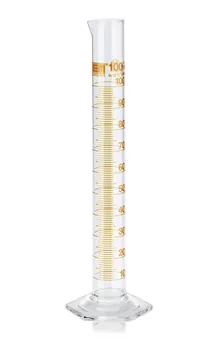 Cilindri gradați Cl. A, gradații ambrate, înalți DURAN®,, subdiviziuni 1.0 ml, 100 ml