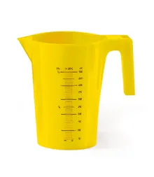 Pahar gradat din PP, 500 ml, galben, 1 bucată
