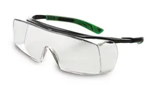 Ochelari de protecție peste ochelari 5X7, lentilă clară, ramă gun metal/verde, 1 buc.