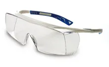 Ochelari de protecție peste ochelari 5X7, lentilă clară, ramă alb/albastru, 1 buc.