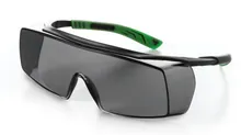 Ochelari de protecție peste ochelari 5X7, lentilă gri, ramă gun metal/verde, 1 buc.