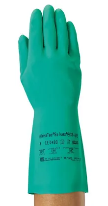 Mănuși de protecție chimică Solvex®, 37-675, mărimea 10, lungime 330 mm, verde