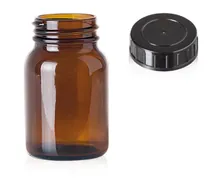 Borcane cu gură largă cu capac înșurubabil, sticlă maro, 500 ml, 20 bucăți