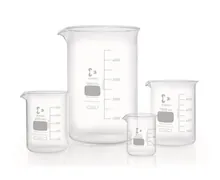 Pahare Berzelius, formă joasă, DURAN®, cu gradații și cioc, 50 ml, 10 buc.