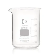 Pahare Berzelius, formă joasă, DURAN®, cu gradații și cioc, 600 ml, 10 buc.
