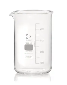 Pahar Berzelius, formă joasă, DURAN®, cu gradații și cioc, 5000 ml, 1 buc.