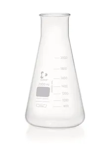 Balon Erlenmeyer cu gât larg, scală DURAN®,, 2000 ml, nu este în conformitate cu DIN