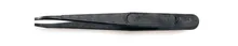 Pensetă din plastic, curbată, Delrin, negru, lățime 2,0 mm, L 11 cm, 3 bucăți