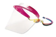 Vizieră de protecție Polysoft, PC, roz neon, ultra-ușoară, 1 bucată