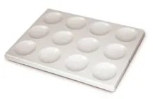 Placă pătrată pentru testare spot, porțelan, 6 godeuri, Ø godeuri 36 mm, 1 bucată