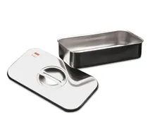 Rotilabo®-instruments tavă cu capac, oțel inoxidabil, L 315 x W 215 x H 65 mm