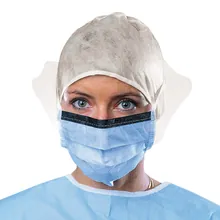 Masca chirurgicală cu vizieră, SUAVEL®-Antifluid, albastră, 50 bucăți