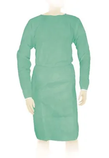 Halat de unică folosință BEESANA® pentru vizitatori, verde, L 140 cm, 10 bucăți