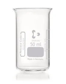 Pahar Berzelius fără cioc, 50 ml, Ø 38 x H 70 mm, 10 buc.