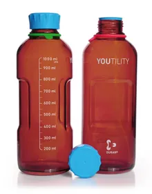 Sticle de laborator DURAN® YOUTILITY, sticlă brună, 1000 ml, GL 45, 4 buc.