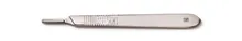 Mâner Rotilabo®-scalpel, nr. 3, oțel inoxidabil, scurt, 1 buc.