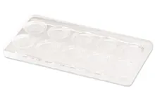 Plăci de colorare Boerner, din sticlă presată, 10 adâncituri, 6 bucăți
