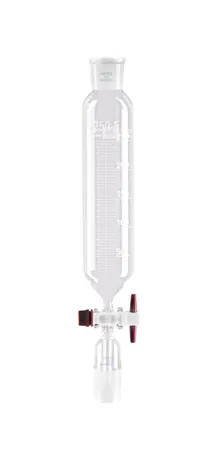 Pâlnie de picurare, cu robinet cu dop PTFE, DURAN®, gradație cilindrică, 50 ml