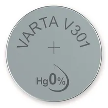 Baterie tip buton, V 301, argint, 1.55 V, 1 bucată