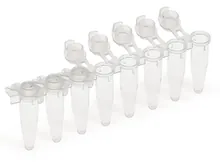Benzi PCR 8 tuburi, PP, galben, capac curbat, 0.2 ml, 125 bucăți