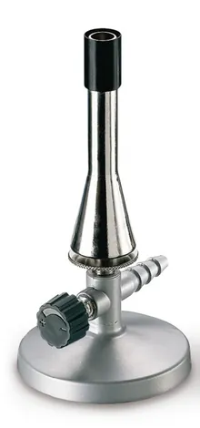 Arzător Teclu pentru gaz natural, conform DIN, cu robinet cu ac și reglare aer