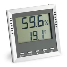 Termohigrometru cu LED de alarmă, 0 - 99 % RH, -40 - +70 °C, 1 buc.