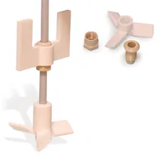 Paletă de rezervă pentru tije de agitare, elice, PTFE/PEEK, Ø tijă 8 mm, Ø paletă 75 mm
