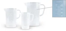 Pahar de măsurare, 100 ml, PP, scară în relief, 1 bucată