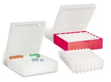 Cutii criogenice Rotilabo®, PP, negru, H 52 mm, 5 buc.