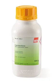 Clorură de calciu, min. 98 %, deshidratată, pulbere, 500 g, plastic