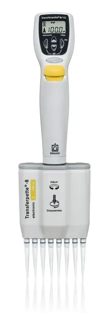 Pipetă microlitrică multicanal Transferpette® electronică cu 8 canale