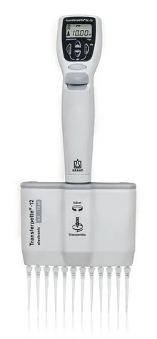 Pipetă microlitrică multicanal Transferpette® electronică cu 12 canale
