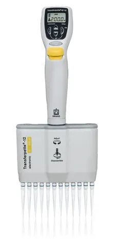 Pipetă microlitrică multicanal Transferpette® electronică cu 12 canale