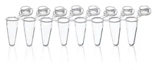 Vialuri de reacție PCR, bandă de 8, profil redus, din PP. Volum 0.15 ml