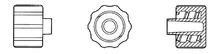 Rotilabo®-Luer-stoppers, PP, transparent, LLM pentru LLF, 10 buc.