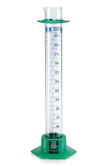 Cilindri gradați Cl. A, marcaje albastre, înalți DURAN®,, bază din HDPE, 500 ml