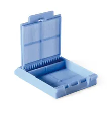 Casete de încorporare pentru biopsii Micromesh(TM), din polimer acetal, culoare albastră