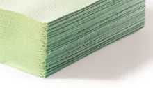 Prosoape de mână pliate Sekuroka®, 2 straturi, țesătură, verzi, pliate în zig-zag, 3195 bucăți