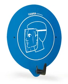 Cârlig Sekuroka®-wall, plastic rigid, ecran de protecție pentru semne informative, 1 bucată